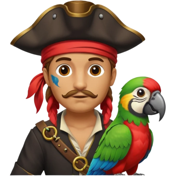 pirate and parrot emoji