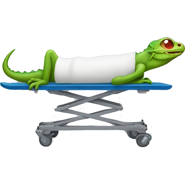 lizard on a stretcher emoji