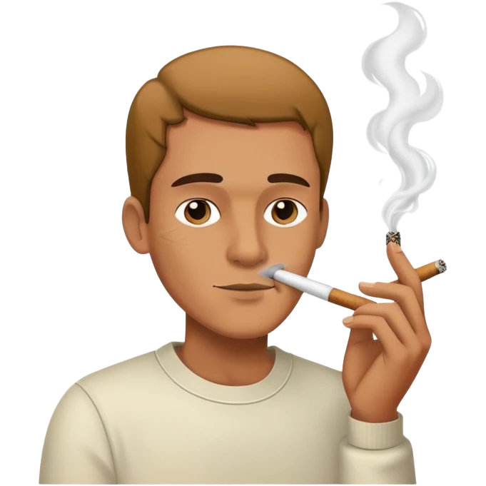 Man smoking a big joint  emoji