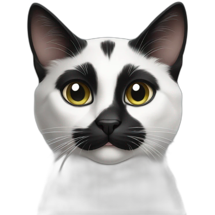 Black and white cat emoji