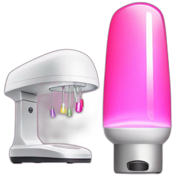 Nail polish and curing lamp emoji