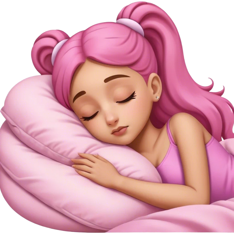 Ariana Grande sleeping pink  emoji