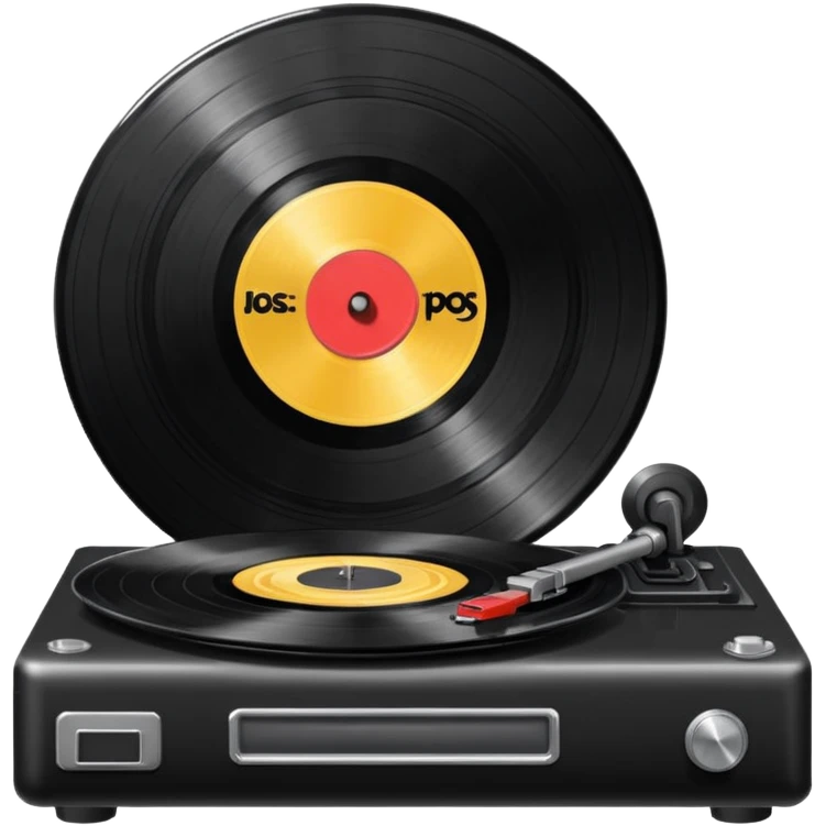 A record player spinning emoji