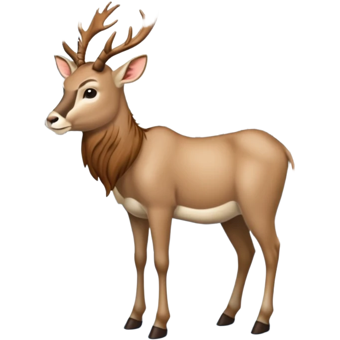 Eland trekt slede in dennenbos  emoji
