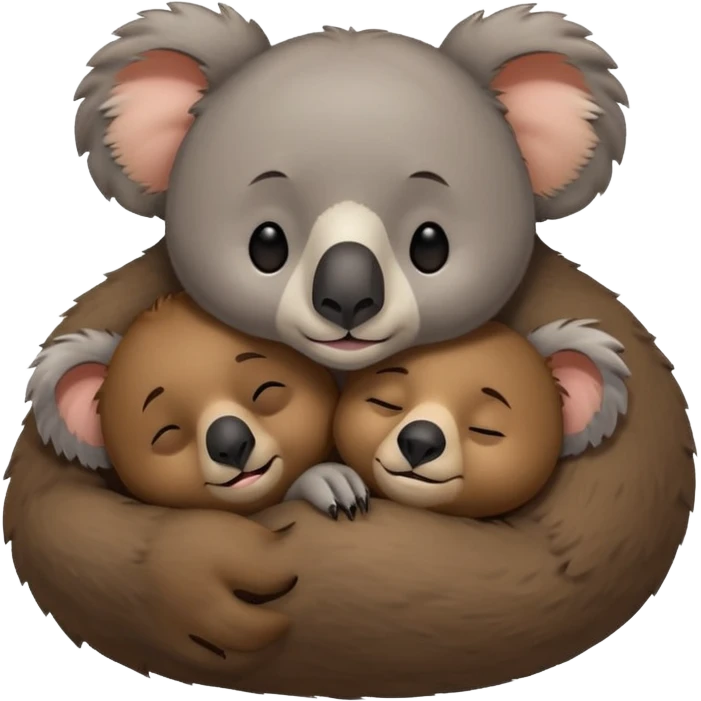 Koala sleeping with bear emoji