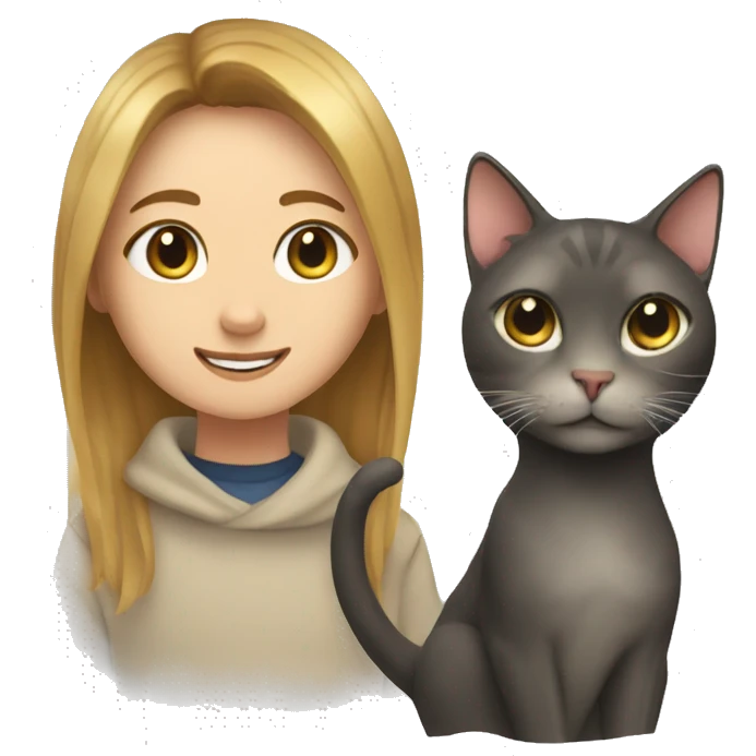 Cat and me emoji