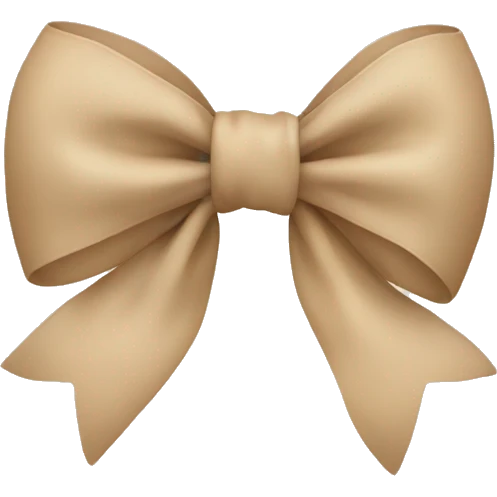Beige bow emoji