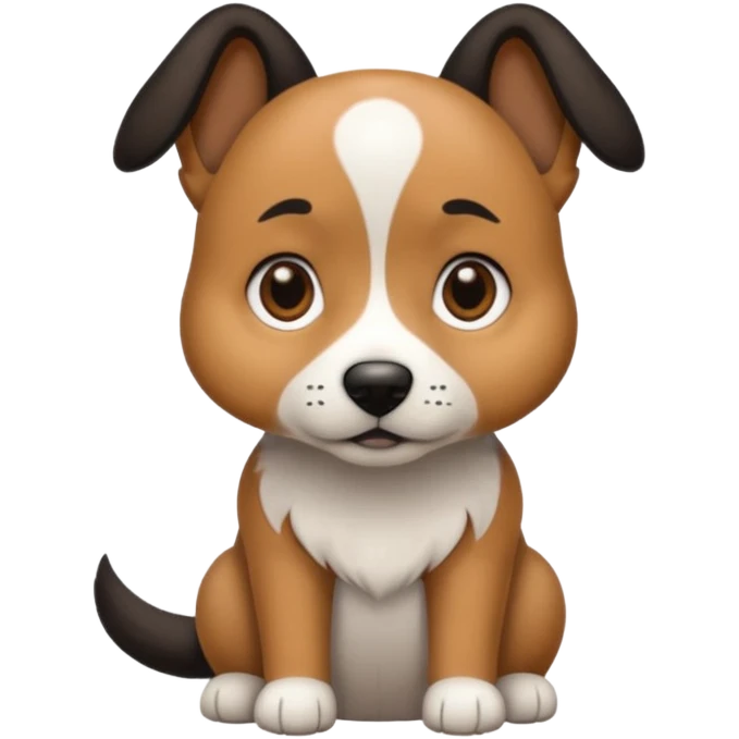 dog with black, white, and brown fur emoji