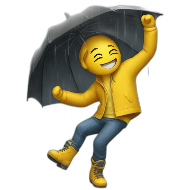 Dancing in rain emoji