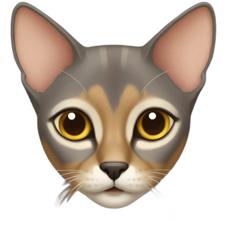 Grey and beige Abyssinian Cat emoji