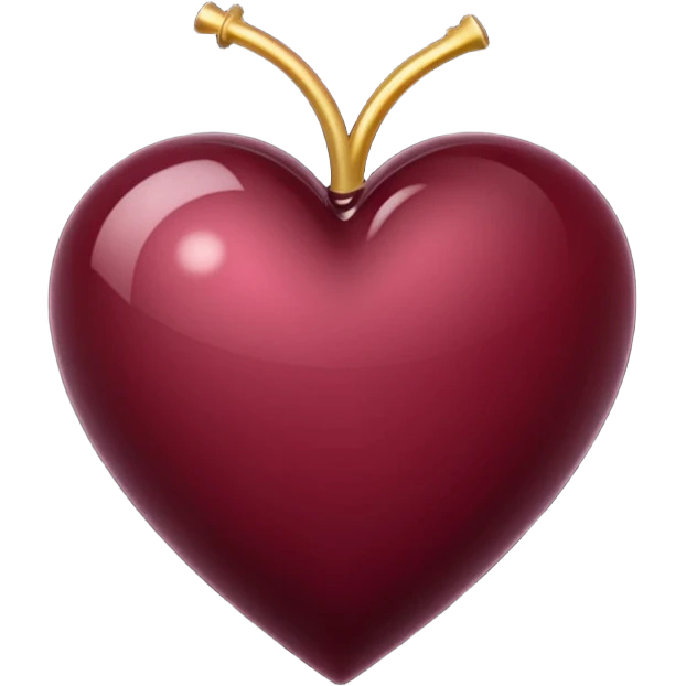 Corazón de color vino tinto oscuro emoji