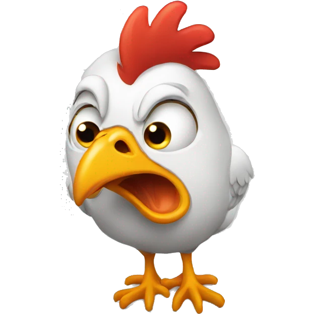 scared chicken emoji