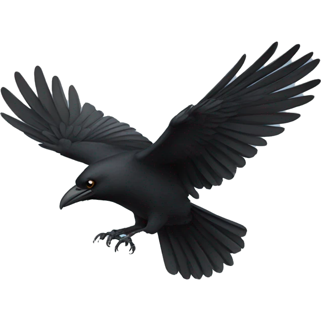 Flying crow  emoji
