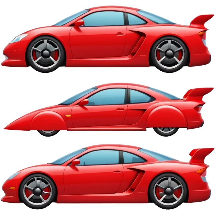 Car spoiler in red color emoji