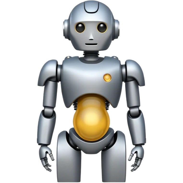 Pregnant male robot. Profile view. Facing left. 2 dimensional emoji style. As though it was made with microsoft paint. emoji