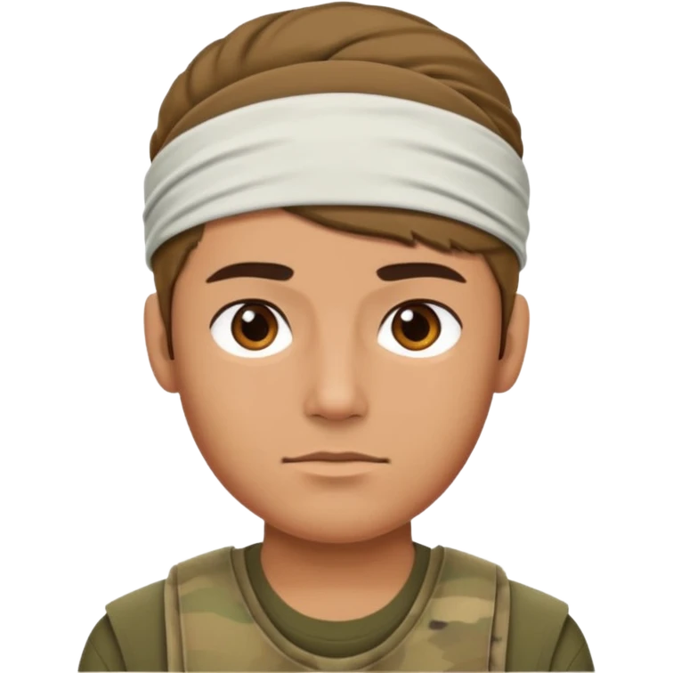 army guy with sleveless and head band  emoji