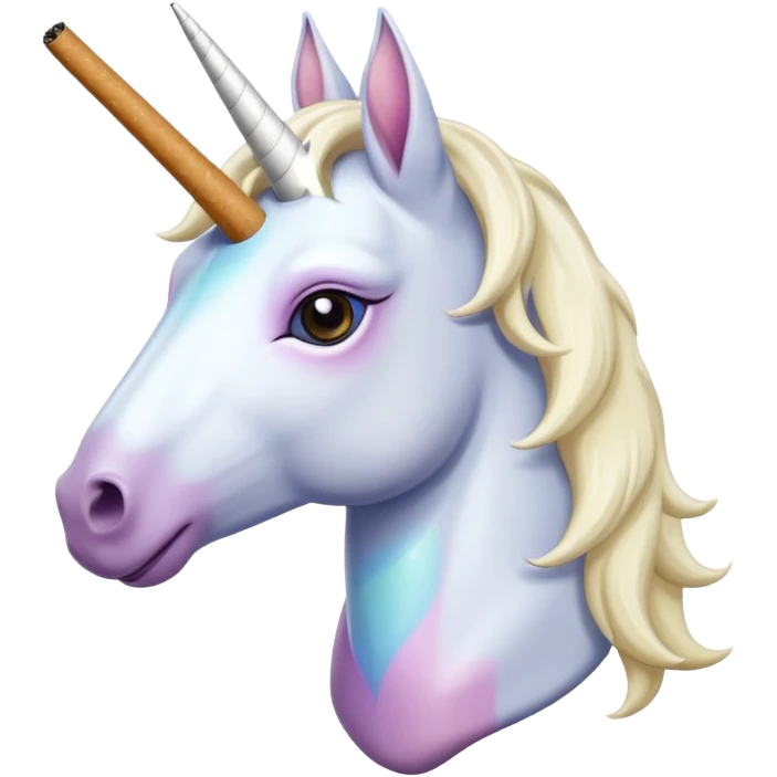 unicornio with cigarrette  emoji