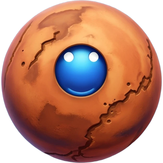 planet mars bu in blue color emoji