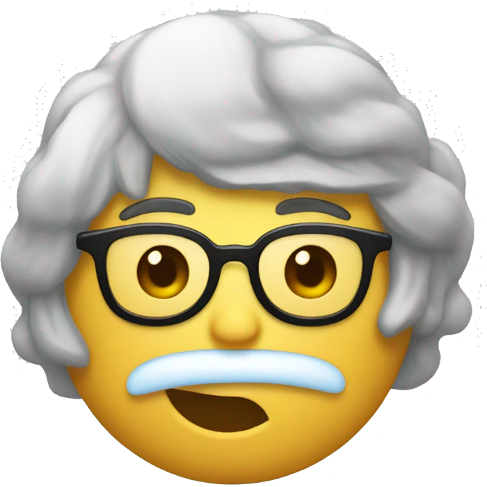 A Laughe enoji with a ice emoj mixes emoji