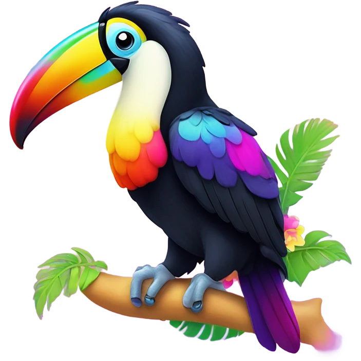 Lisa frank toucan ￼ emoji