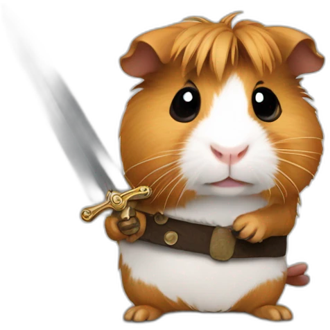 guinea pig with sword emoji