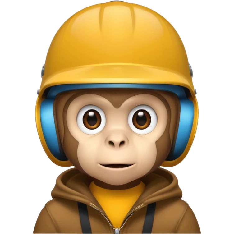 monkey with skater helmet emoji