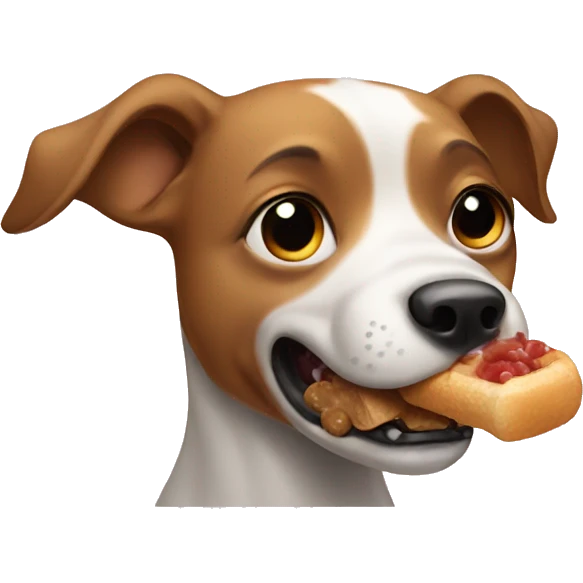 Dog eating  emoji