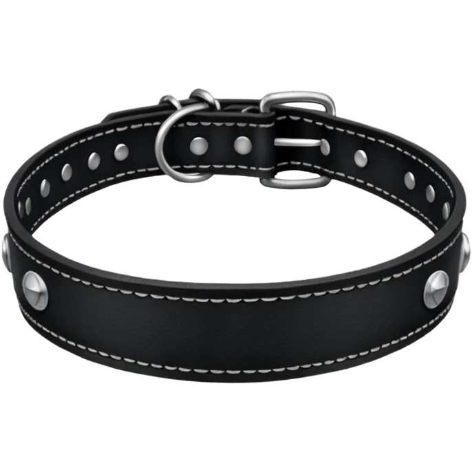 Leather collar engraved , dominance aesthetic emoji