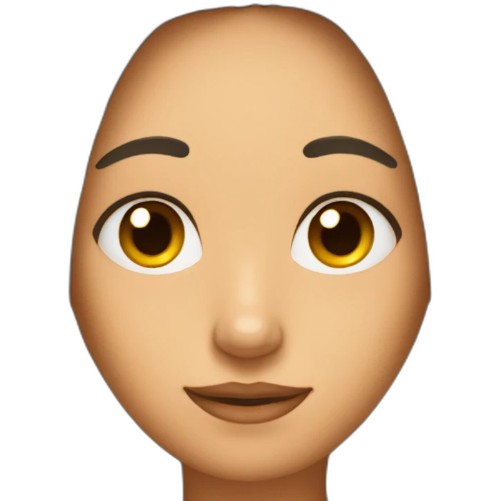 big ears and slimmer face with black hairs emoji
