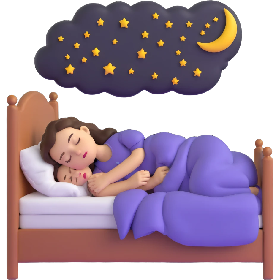 girl sleeping in bed snoring emoji