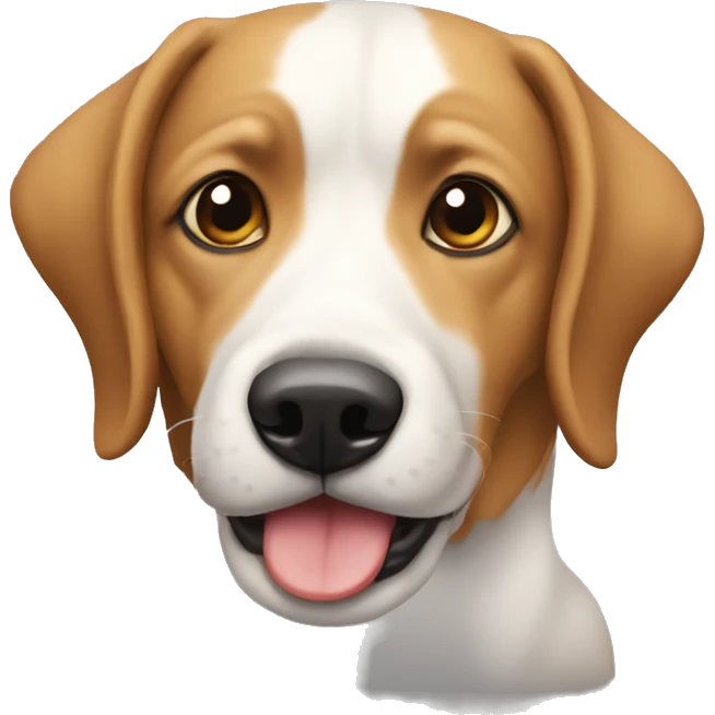 Un chien qui mange emoji