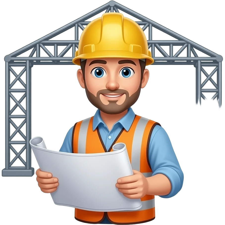 Crie um emoji de estrutura, como se fose um engenheiro emoji
