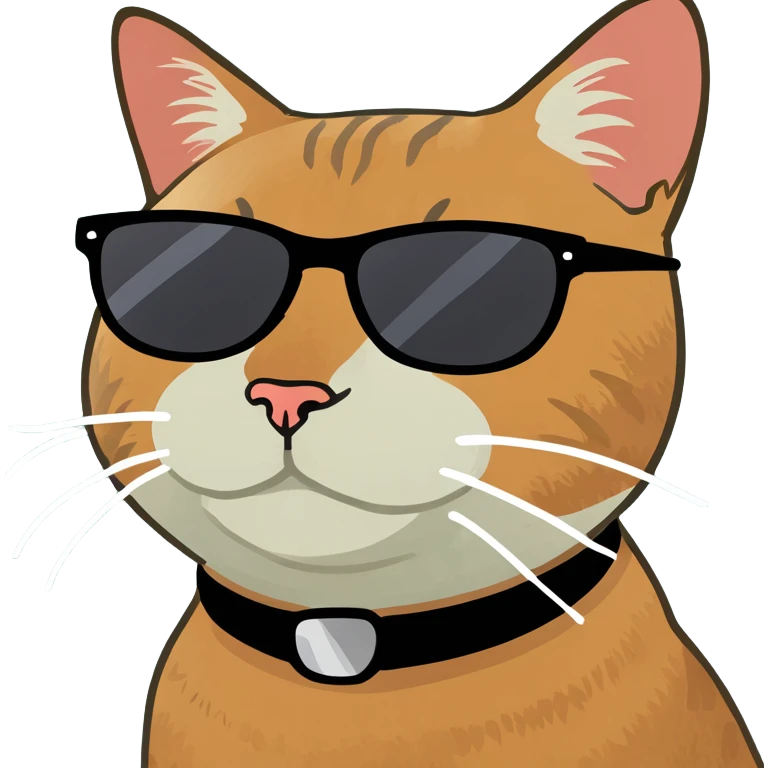 Cat with sunglasses emoji