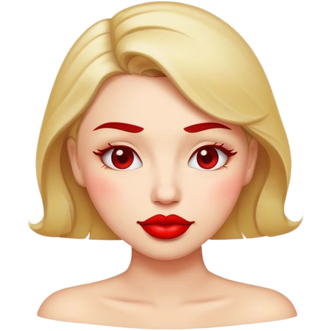 Red Lips doing different things  emoji