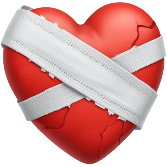 Heart with bandage for 'Sorry' song emoji
