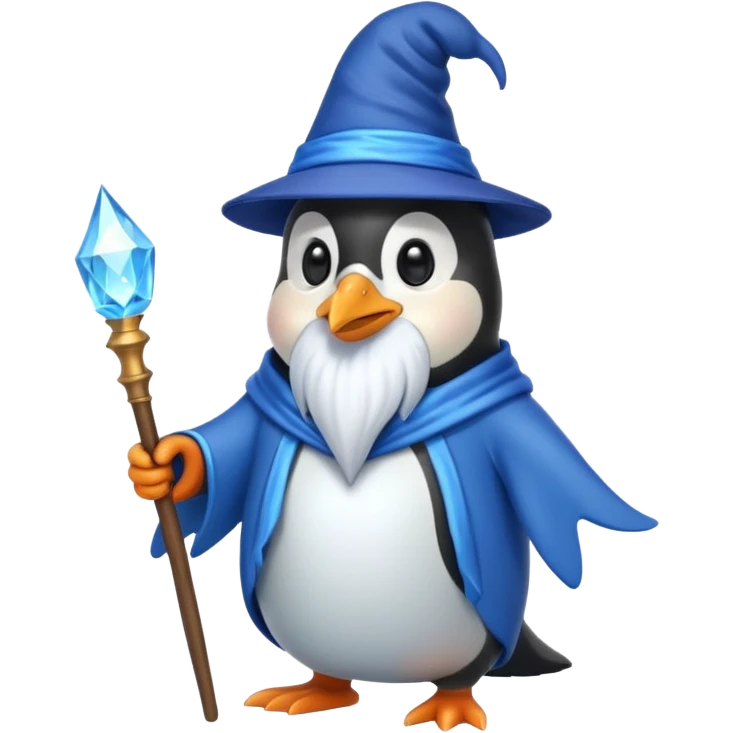 Penguin Wizard emoji