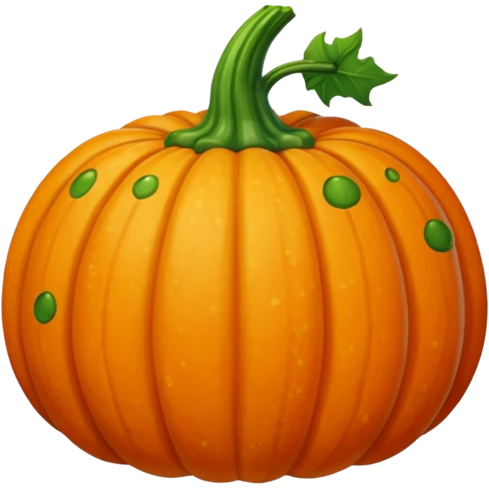 Orange Spotted Green Pumpkin emoji