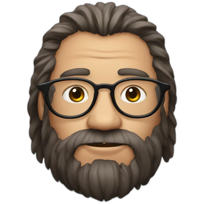 Cro-Magnon with glasses emoji