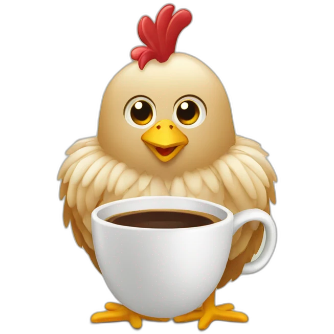 Hen coffee emoji