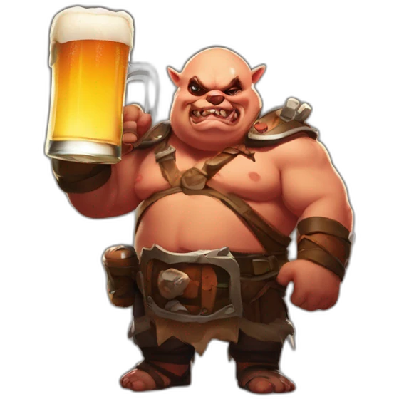 dota 2 pudge with beer emoji