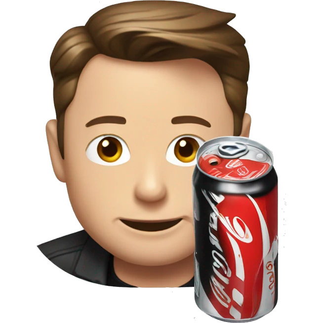 elon musk with coke can emoji