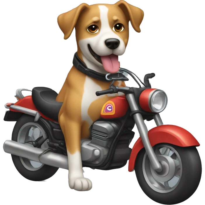 perro en moto emoji