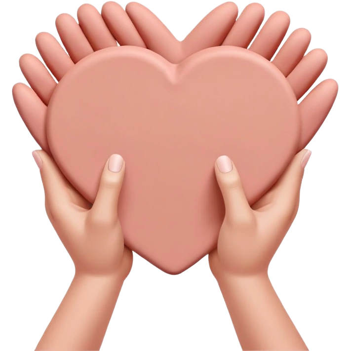two hands flattening a pink clay on a surface emoji