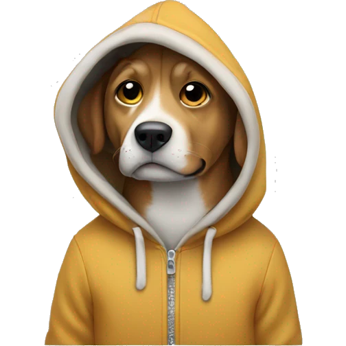dog wearing a hoodie  emoji
