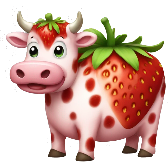 strawberry cow emoji