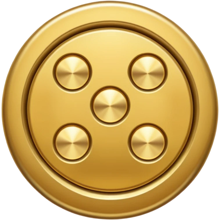 Gold button with 4 holes and a good rim emoji