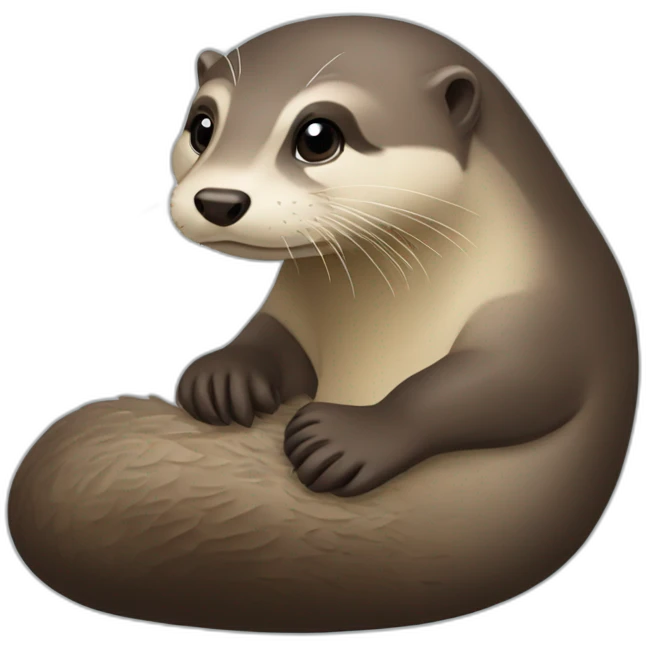 Loutre sur un resuin emoji