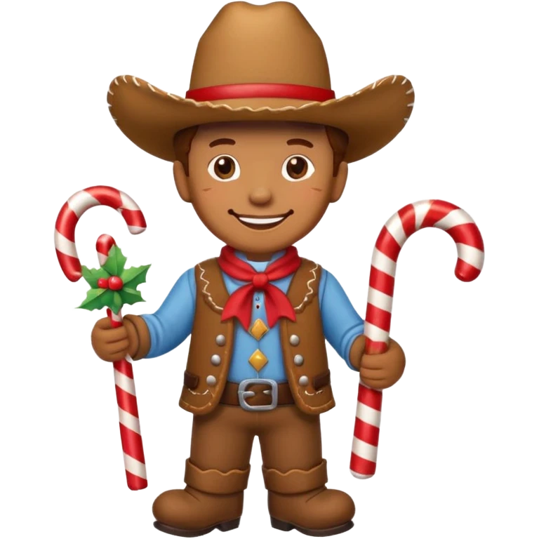cowboy gingerbread emoji