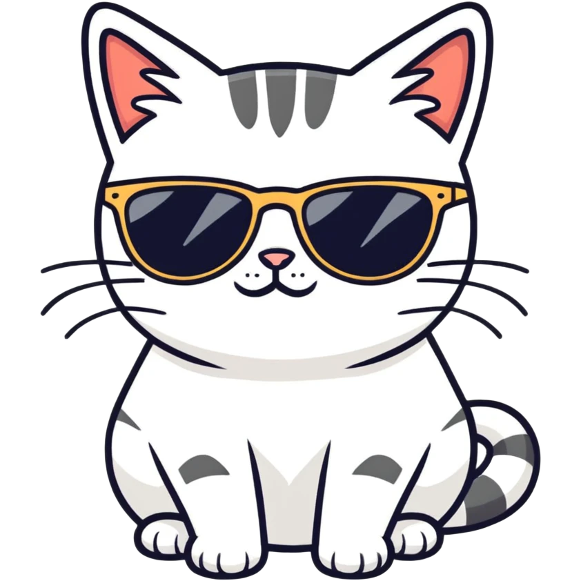 Cat with sunglasses emoji
