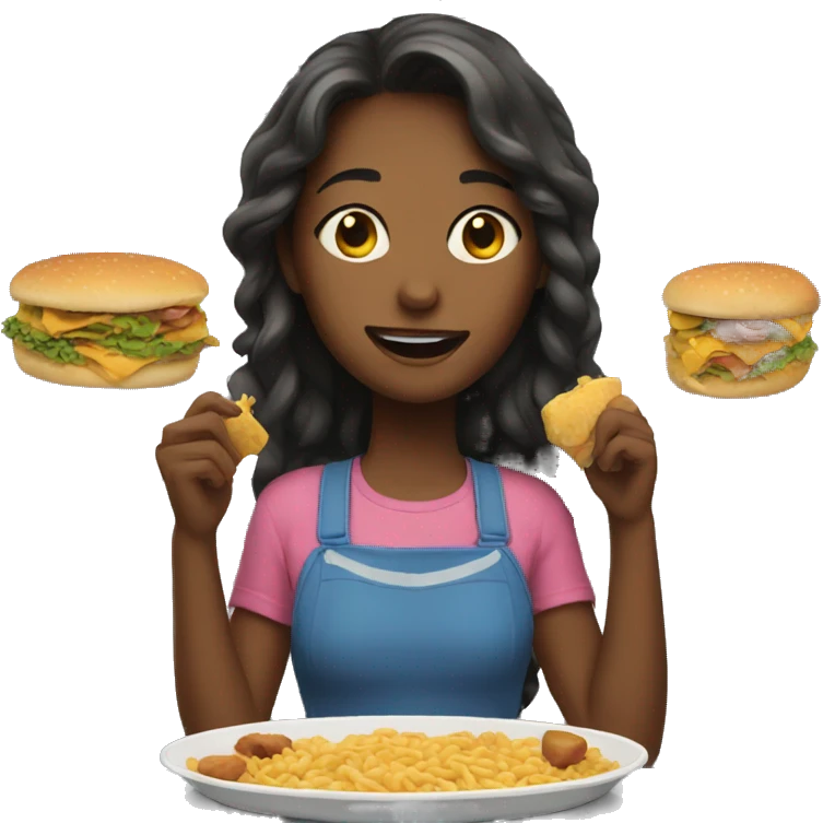 girl getting food  emoji